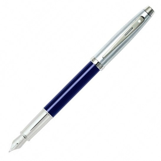 Sheaffer 100 Fountain Pen SET - Blue Barrel with Chrome Trim Cap - KSGILLS.com | The Writing Instruments Expert