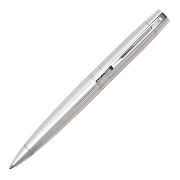Sheaffer 300 Ballpoint Pen - Chrome Straight Line Chase Chrome Trim - KSGILLS.com | The Writing Instruments Expert