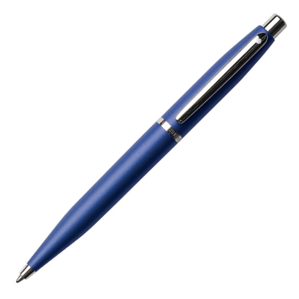 Sheaffer VFM Ballpoint Pen - Blue Matte Neon (with LASER Engraving) - KSGILLS.com | The Writing Instruments Expert