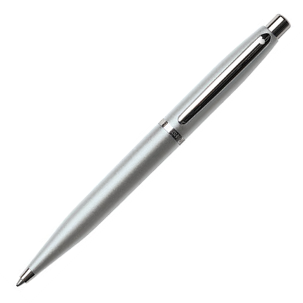 Sheaffer VFM Ballpoint Pen -  Silver Strobe Nickel Chrome Trim (with LASER Engraving) - KSGILLS.com | The Writing Instruments Expert
