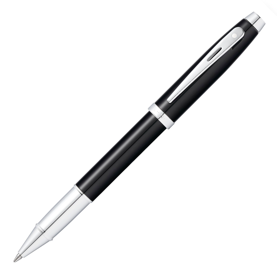 Sheaffer 100 Rollerball Pen - Glossy Black Lacquer Chrome Trim - KSGILLS.com | The Writing Instruments Expert