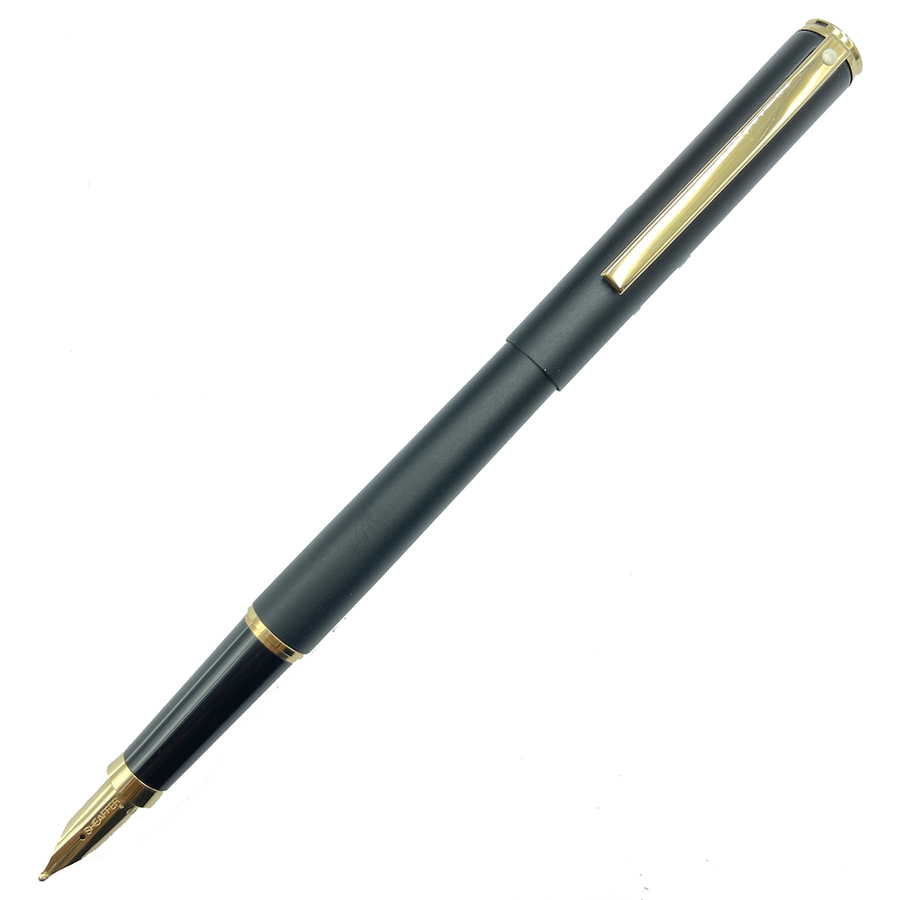 Sheaffer Fashion Fountain Pen - Matte Black Lacquer Gold Trim (USA Classic Edition) - KSGILLS.com | The Writing Instruments Expert