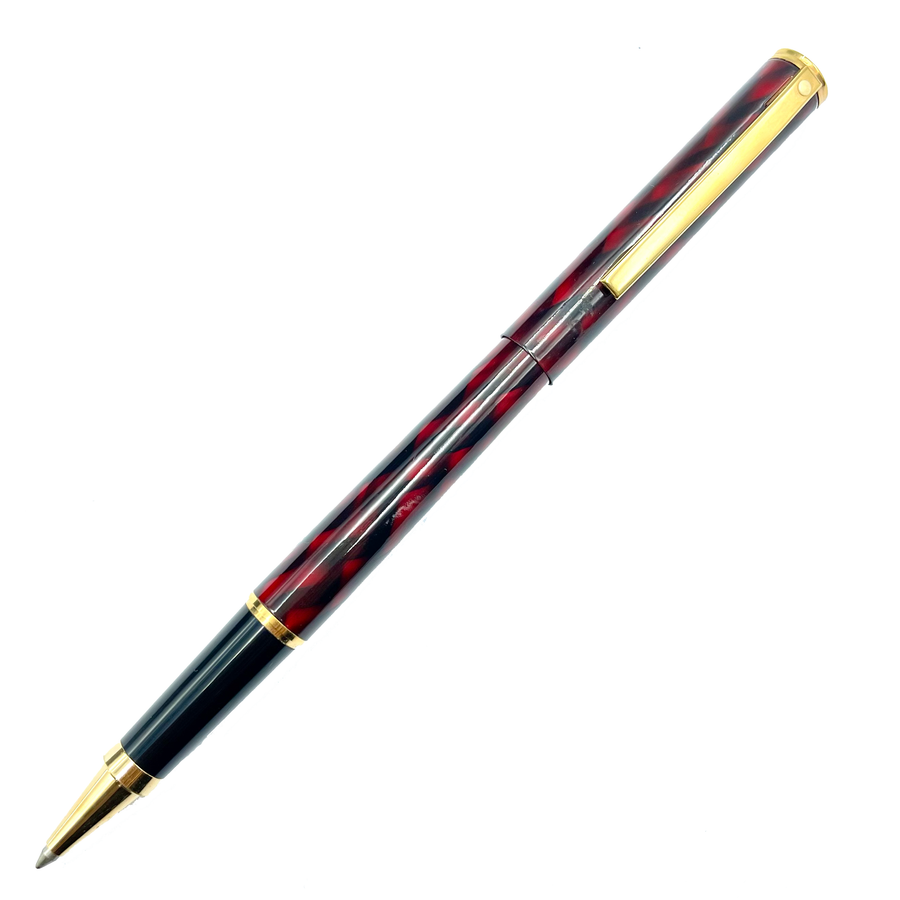 Sheaffer Fashion II Rollerball Pen - Smokey Red Marble Lacquer (USA Classic Edition) - KSGILLS.com | The Writing Instruments Expert