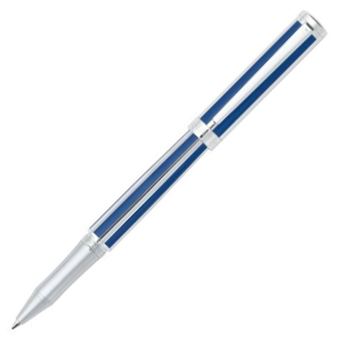 Sheaffer Intensity Rollerball Pen - Ultramarine Blue Striped Chrome Trim - KSGILLS.com | The Writing Instruments Expert