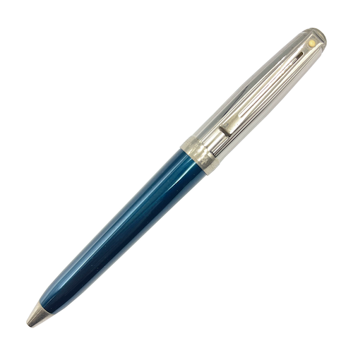 Sheaffer Prelude Ballpoint Pen - Petrol Blue Chrome Cap Chrome Trim (USA Classic Edition) - KSGILLS.com | The Writing Instruments Expert