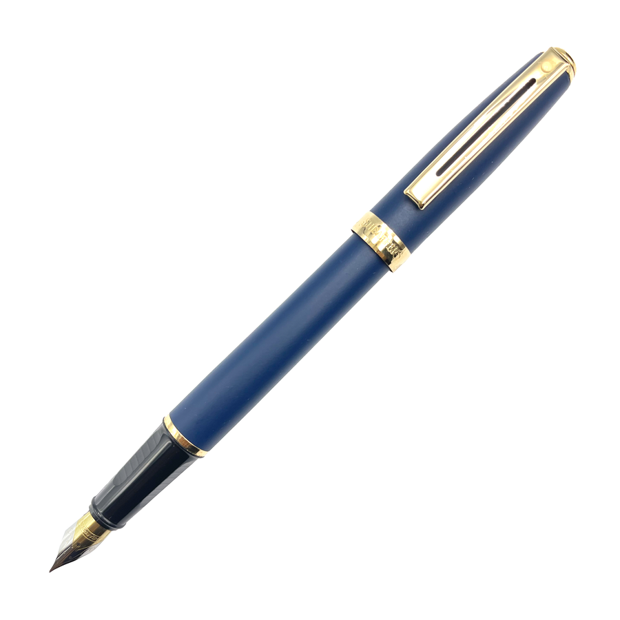 Sheaffer Prelude Fountain Pen - Matte Blue Gold Trim (USA Classic Edition) - KSGILLS.com | The Writing Instruments Expert