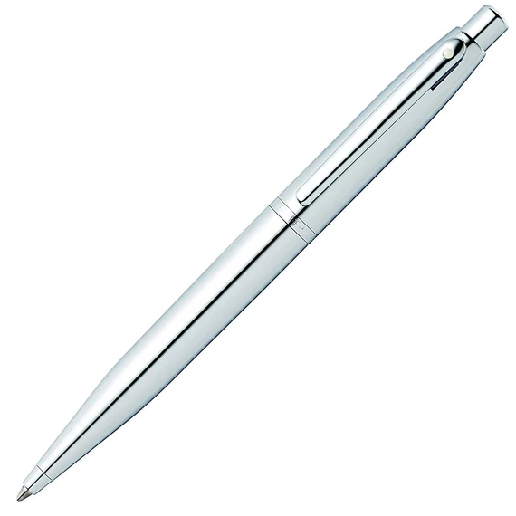 Sheaffer VFM Ballpoint Pen - Shinny Stainless Steel Chrome Trim (with LASER Engraving) - KSGILLS.com | The Writing Instruments Expert