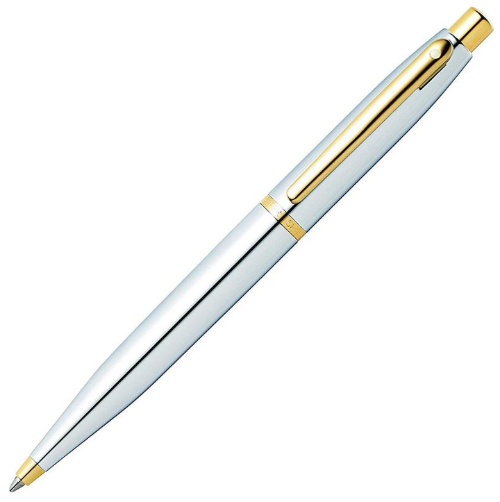 Sheaffer VFM Ballpoint Pen - Shinny Stainless Steel Gold Trim (with LASER Engraving) - KSGILLS.com | The Writing Instruments Expert