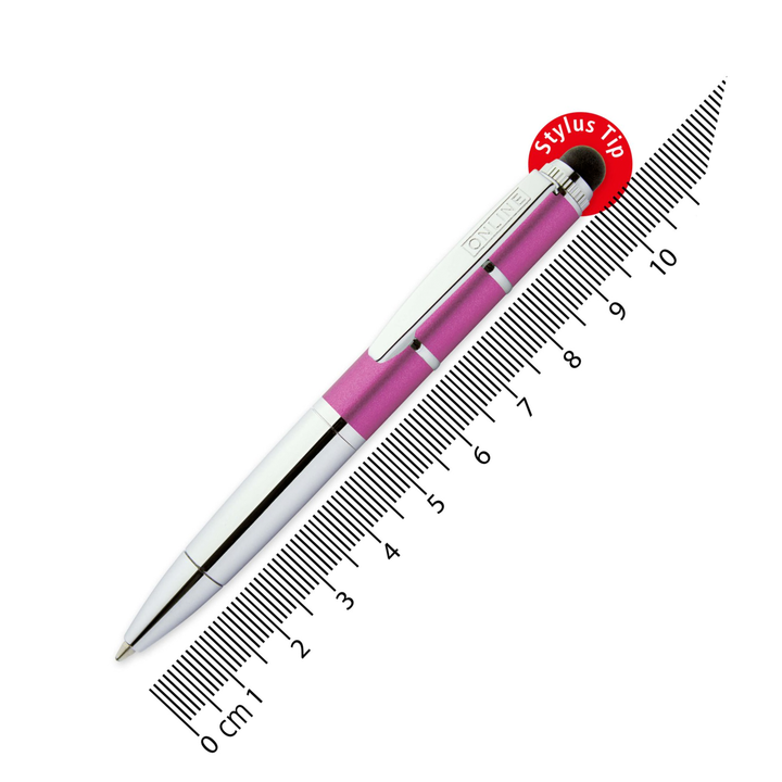 Online Piccolo Ballpoint Pen - Metallic Pink (Mini Sized with Stylus) - KSGILLS.com | The Writing Instruments Expert
