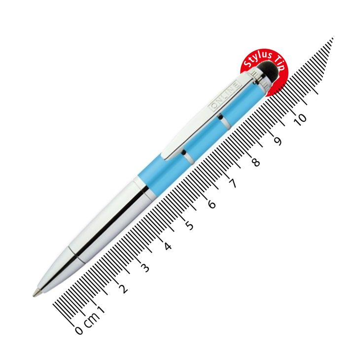Online Piccolo Ballpoint Pen - Pastel Blue (Mini Sized with Stylus) - KSGILLS.com | The Writing Instruments Expert
