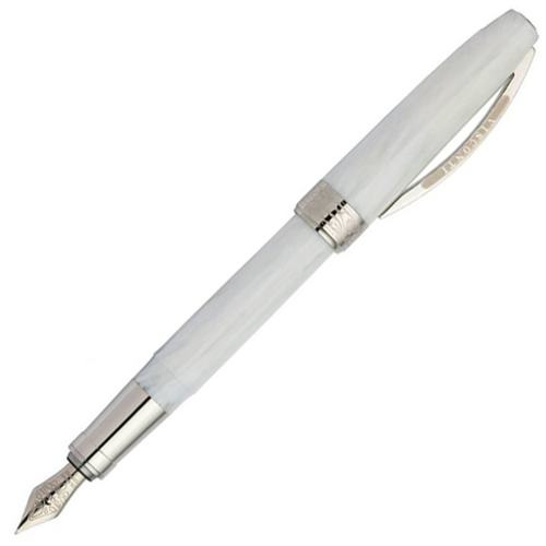 Visconti Michelangelo Fountain Pen - Venus Marble White - KSGILLS.com | The Writing Instruments Expert