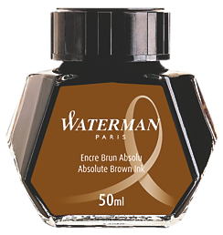 Waterman Ink Bottle 50ml - Absolute Brown - KSGILLS.com | The Writing Instruments Expert