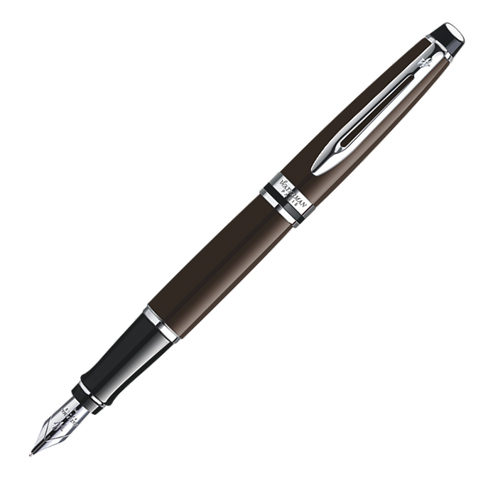 Waterman Expert III Fountain Pen - Dark Brown Chrome Trim - KSGILLS.com | The Writing Instruments Expert