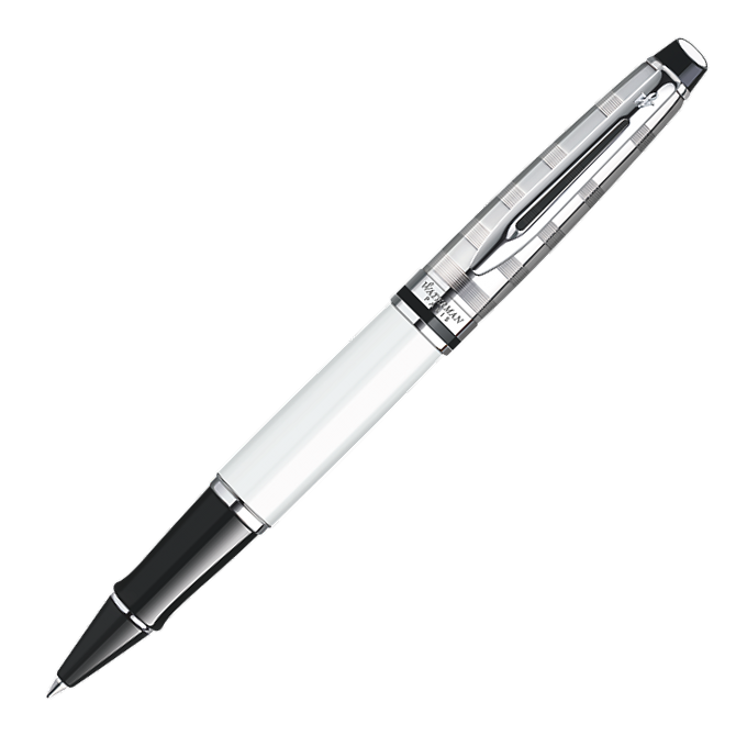 Waterman Expert III Rollerball Pen - Deluxe White Chrome Trim - KSGILLS.com | The Writing Instruments Expert