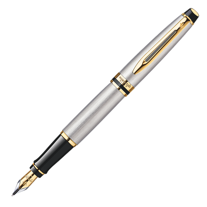 Waterman Expert III Fountain Pen - Stainless Steel Gold Trim - KSGILLS.com | The Writing Instruments Expert