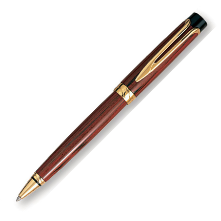 Waterman Liaison Ebonite Orange Gold Trim Ballpoint Pen - KSGILLS.com | The Writing Instruments Expert
