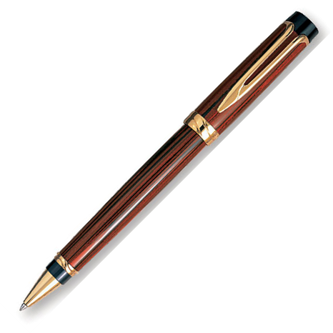 Waterman Liaison Ebonite Orange Gold Trim Rollerball Pen - KSGILLS.com | The Writing Instruments Expert
