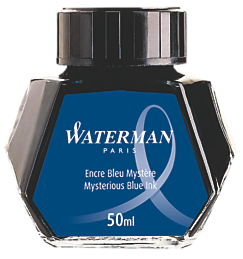 Waterman Ink Bottle 50ml - Mysterious Blue (Blue Black) - KSGILLS.com | The Writing Instruments Expert