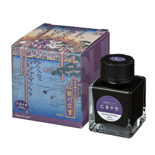 Taccia Ukiyo-e Ink Bottle (40ml) - Naka Murasaki - KSGILLS.com | The Writing Instruments Expert