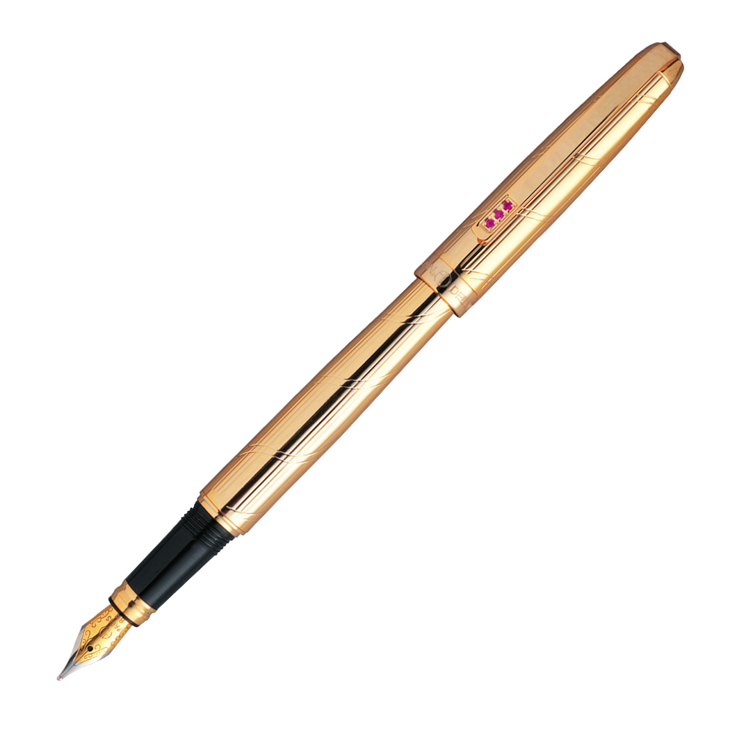 Alain Delon Monarch 22K Gold Plate Fountain Pen - KSGILLS.com | The Writing Instruments Expert