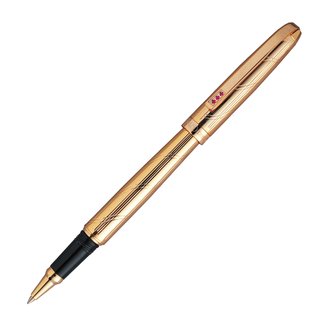 Alain Delon Monarch 22K Gold Plate Rollerball Pen - KSGILLS.com | The Writing Instruments Expert