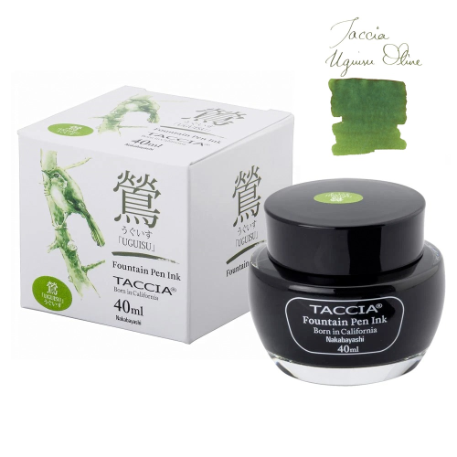 Taccia Sunao-iro Ink Bottle (40ml) - Uguisu (Olive Green) - KSGILLS.com | The Writing Instruments Expert