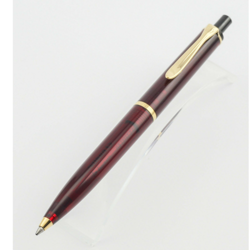 Pelikan Classic K200 Ballpoint Pen - Transparent Red Gold Trim - KSGILLS.com | The Writing Instruments Expert