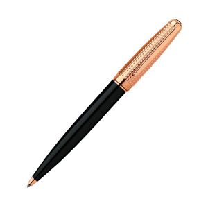 S.T. Dupont Diamant Black Lacquer Gold Ballpoint Pen - KSGILLS.com | The Writing Instruments Expert