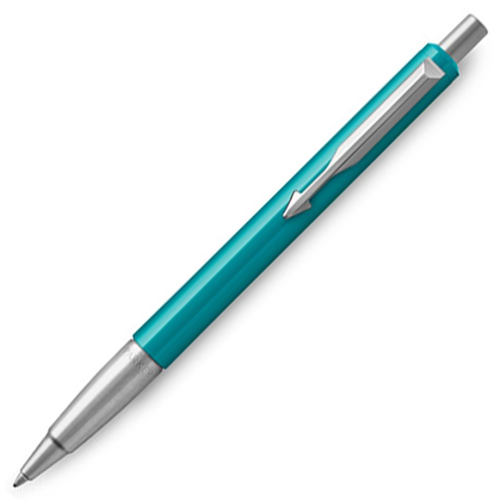Parker Vector Ballpoint Pen - Blue Green Chrome Trim - KSGILLS.com | The Writing Instruments Expert