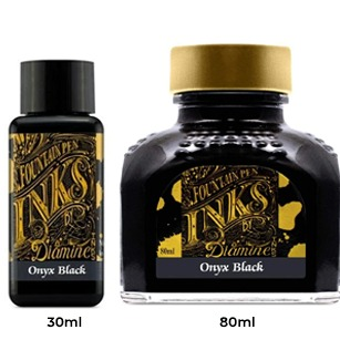 Diamine Ink Bottle (30ml / 80ml) - Onyx Black - KSGILLS.com | The Writing Instruments Expert