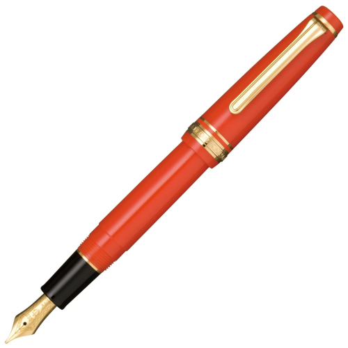 Sailor Pro Gear Slim Red Gold Trim Fountain Pen - KSGILLS.com | The Writing Instruments Expert