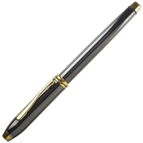 Cross Townsend Fountain Pen - Titanium Grey Gold Trim 14K - KSGILLS.com | The Writing Instruments Expert
