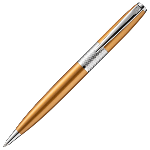 Pierre Cardin Rex-V Ballpoint Pen - Gold Chrome Trim (with LASER Engraving) - KSGILLS.com | The Writing Instruments Expert