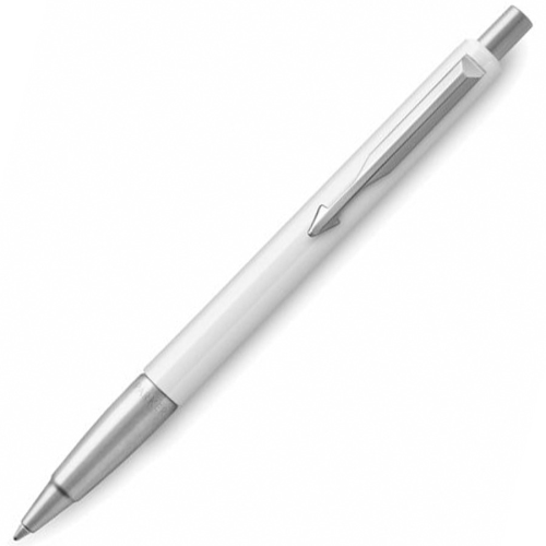 Parker Vector Ballpoint Pen - White Chrome Trim - KSGILLS.com | The Writing Instruments Expert