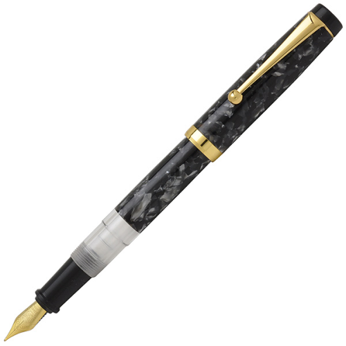 Onishi Seisakusho Handmade Cellulose Acetate Fountain Pen - Barafu Black - KSGILLS.com | The Writing Instruments Expert