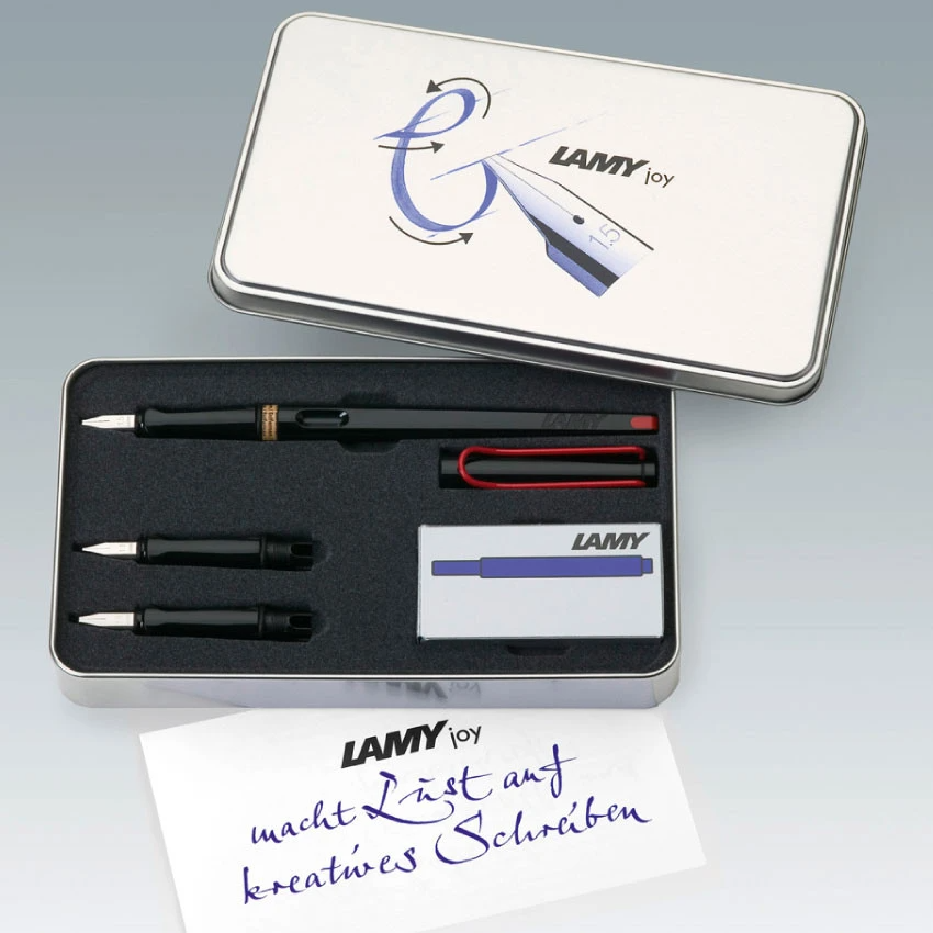 Lamy Joy SET Calligraphy Fountain Pen - Black Red SET - KSGILLS.com | The Writing Instruments Expert