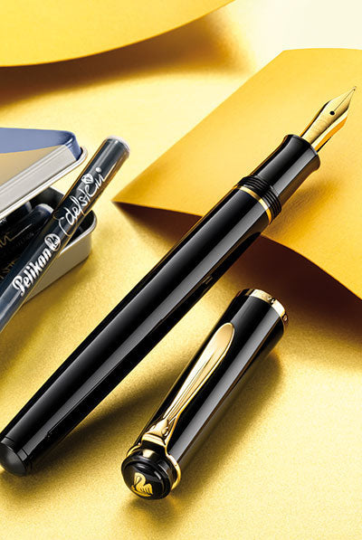 Pelikan Classic P200 Fountain Pen - Black Gold Trim (Cartridge) - KSGILLS.com | The Writing Instruments Expert