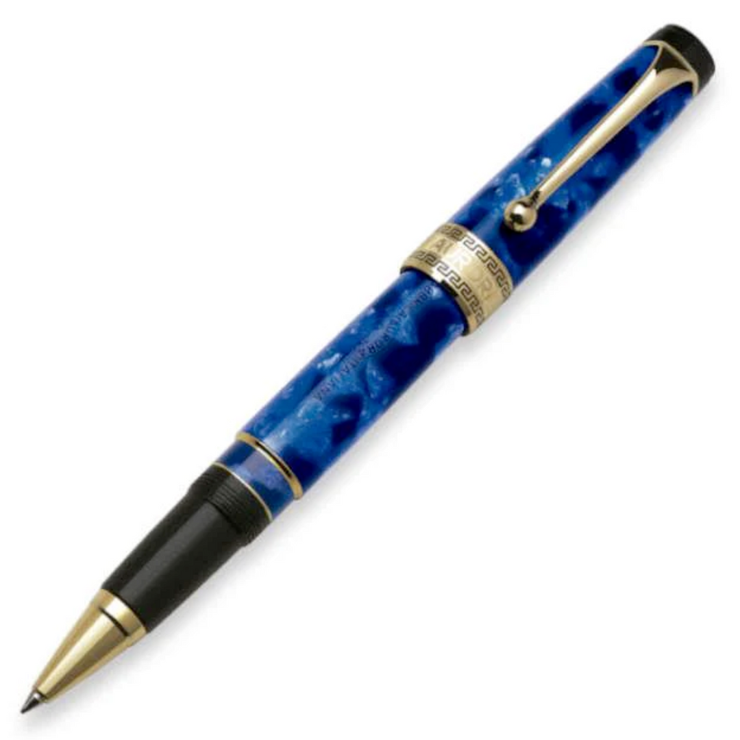 Aurora Optima Rollerball Pen - Blue Auroloide Gold Trim - KSGILLS.com | The Writing Instruments Expert