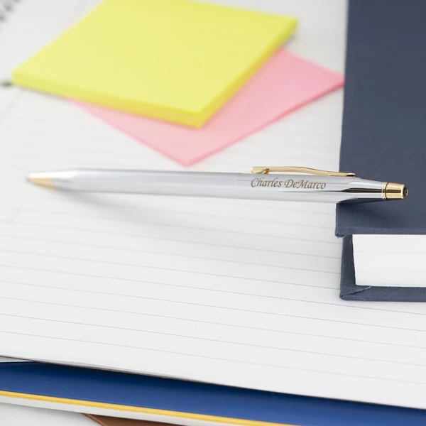 Cross Classic Century Ballpoint Pen - Medalist Chrome Gold Trim - KSGILLS.com | The Writing Instruments Expert
