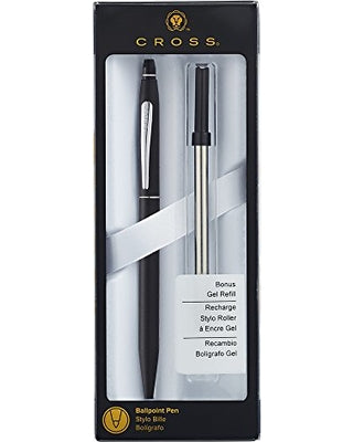 Cross Click Ballpoint Pen - Black Matte (FREE Extra Gel Refill Rollerball) - KSGILLS.com | The Writing Instruments Expert