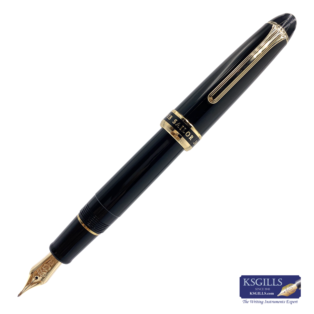 Sailor 1911L Special Nib Fountain Pen - Naginata Cross Point Black Gold Trim - KSGILLS.com | The Writing Instruments Expert