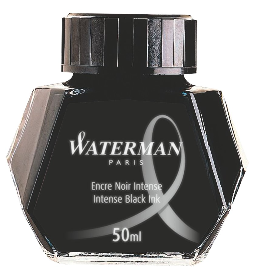 Waterman Ink Bottle 50ml - Intense Black – KSGILLS.com (Since 1941, The ...
