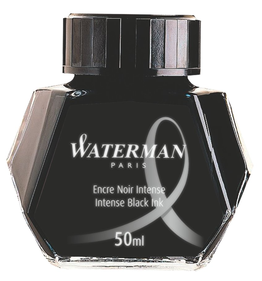 Waterman Ink Bottle 50ml - Intense Black - KSGILLS.com | The Writing Instruments Expert