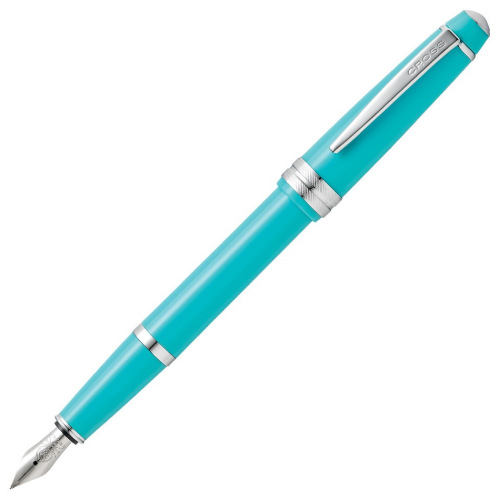 KSG set - Cross Bailey Light Fountain Pen SET - Teal Chrome Trim (Deep Blue-Green) Glossy Polished Resin - KSGILLS.com | The Writing Instruments Expert
