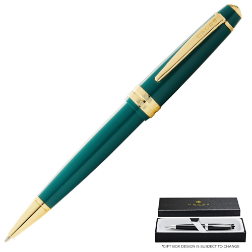 Cross Bailey Light Ballpoint Pen - Green Gold Trim Glossy Polished Resin - KSGILLS.com | The Writing Instruments Expert