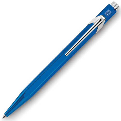 Caran d'Ache 849 Ballpoint Pen - Metal Blue - KSGILLS.com | The Writing Instruments Expert
