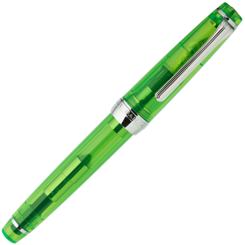 Sailor Pro Gear Slim Green Demonstrator Rhodium Trim Fountain Pen - KSGILLS.com | The Writing Instruments Expert