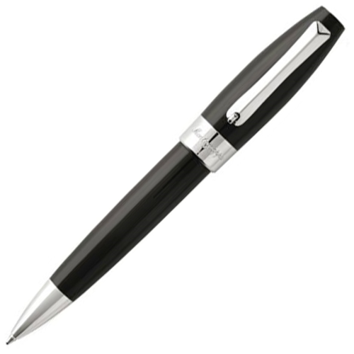 Montegrappa Fortuna Ballpoint Pen - Black Chrome Trim - KSGILLS.com | The Writing Instruments Expert