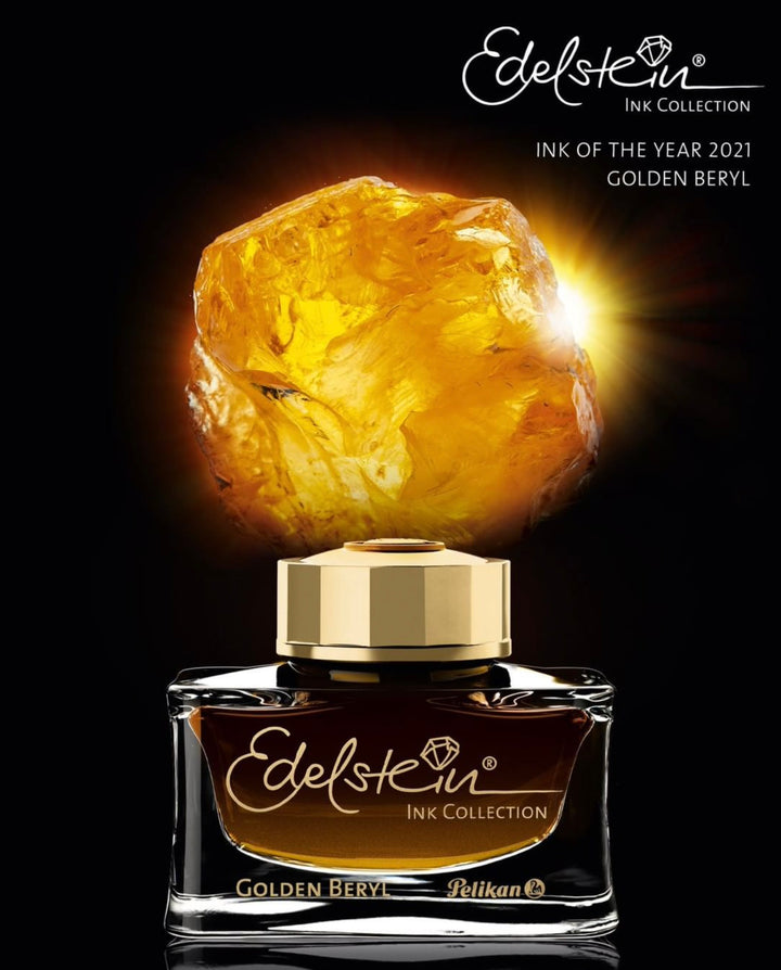 Pelikan Edelstein Ink Bottle 50ml - Golden Beryl Shimmering Ink (Ink of the Year) - KSGILLS.com | The Writing Instruments Expert