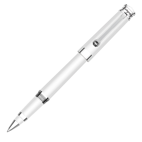 Montegrappa Parola White Chrome Trim Rollerball Pen - KSGILLS.com | The Writing Instruments Expert